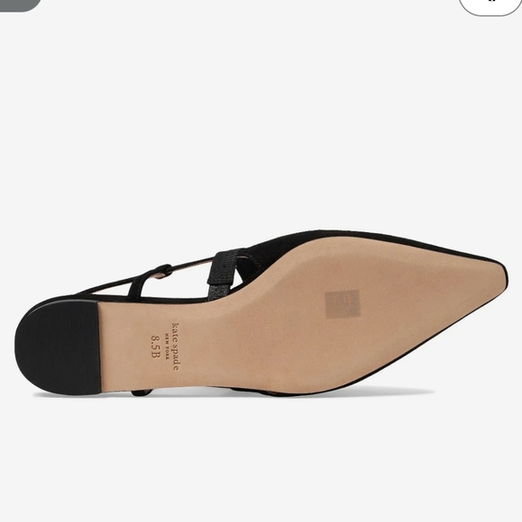 New!! Kate spade Maritza leather modern flat Sling back shoe - Picture 5 of 6